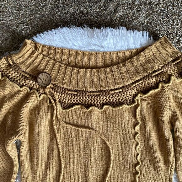 Pura Vida Ruffled Sweater Angora Blend Retro Womens Size Large - Picture 11 of 11